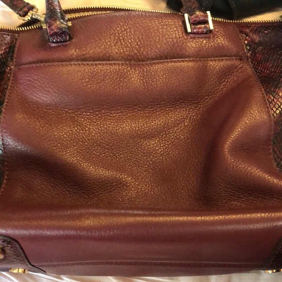 Michael Kors Snake Maroon Bag - Picture 3 of 8
